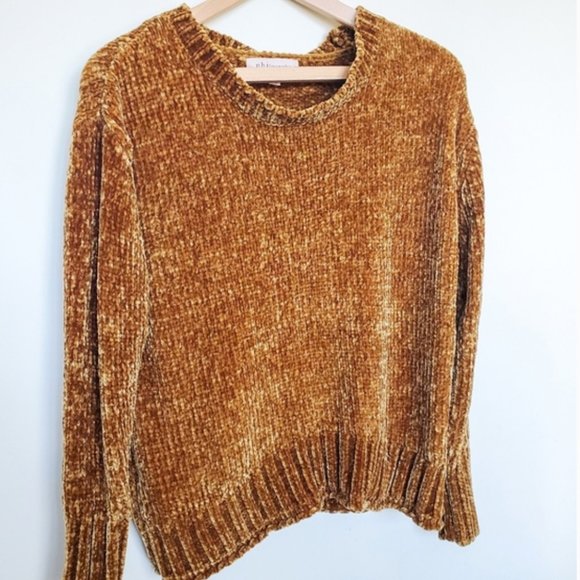 Anthro Philosophy Chenille Goldenrod Sweater - Picture 2 of 7